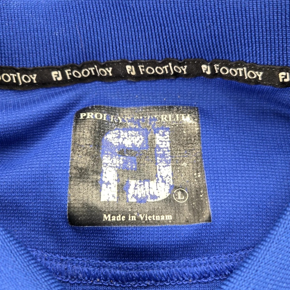 FJ Footjoy Shirt Mens Large Blue Prodry Superlite Golf Polo Valley Golf - Picture 5 of 13